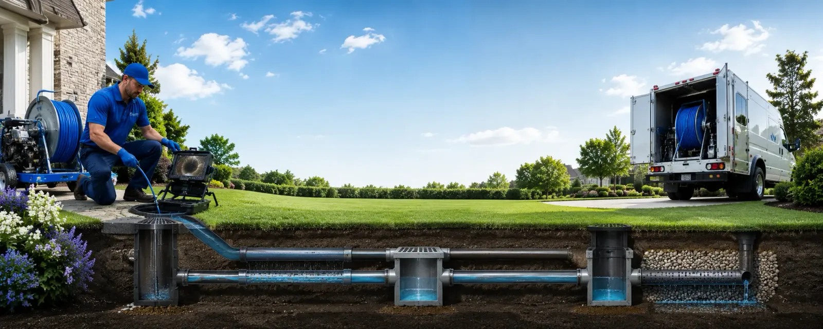 Outdoor drain cleaning information for Conrad, IA